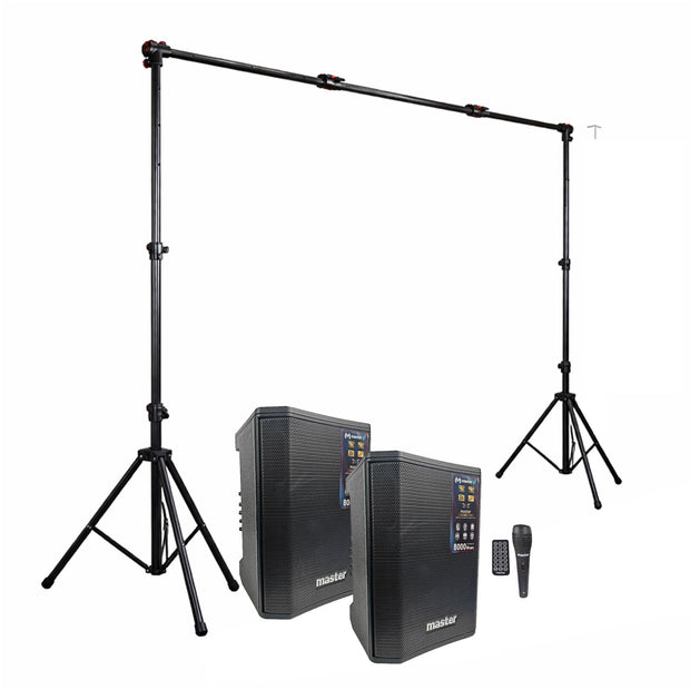 Combo musical portería de luces + kit 2 reproductores de audio M1 de 2000W - PARTY-PLUS