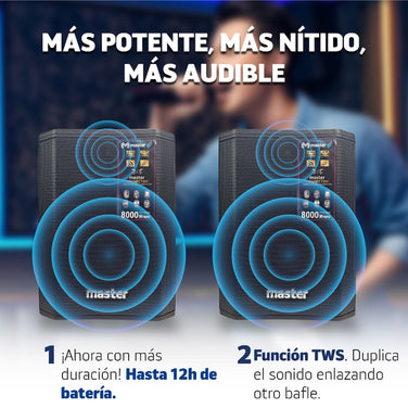 Combo musical soporte de luces para eventos + kit 2 reproductores de audio M1 de 2000W