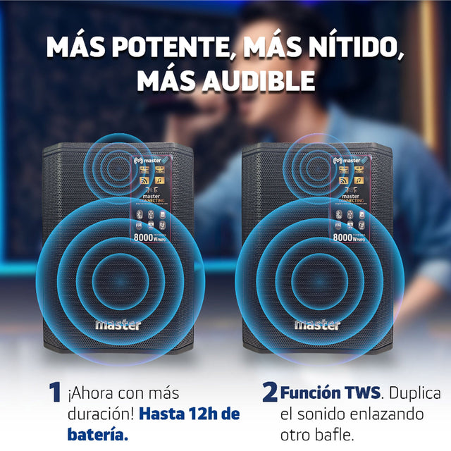 Combo musical soporte de luces para eventos + kit 2 reproductores de audio M1 de 2000W