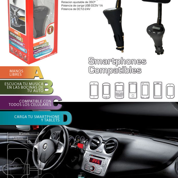 Transmisor y cargador | RF-TRANS CAR