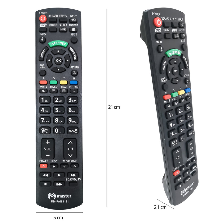Control Remoto de Reemplazo Compatible con TV Panasonic | RM-PAN1191