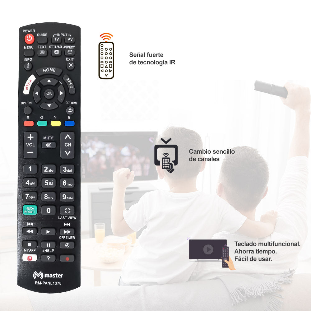 Control Remoto Universal para TV Panasonic Compatible con Smart TV | RM-PANL1378