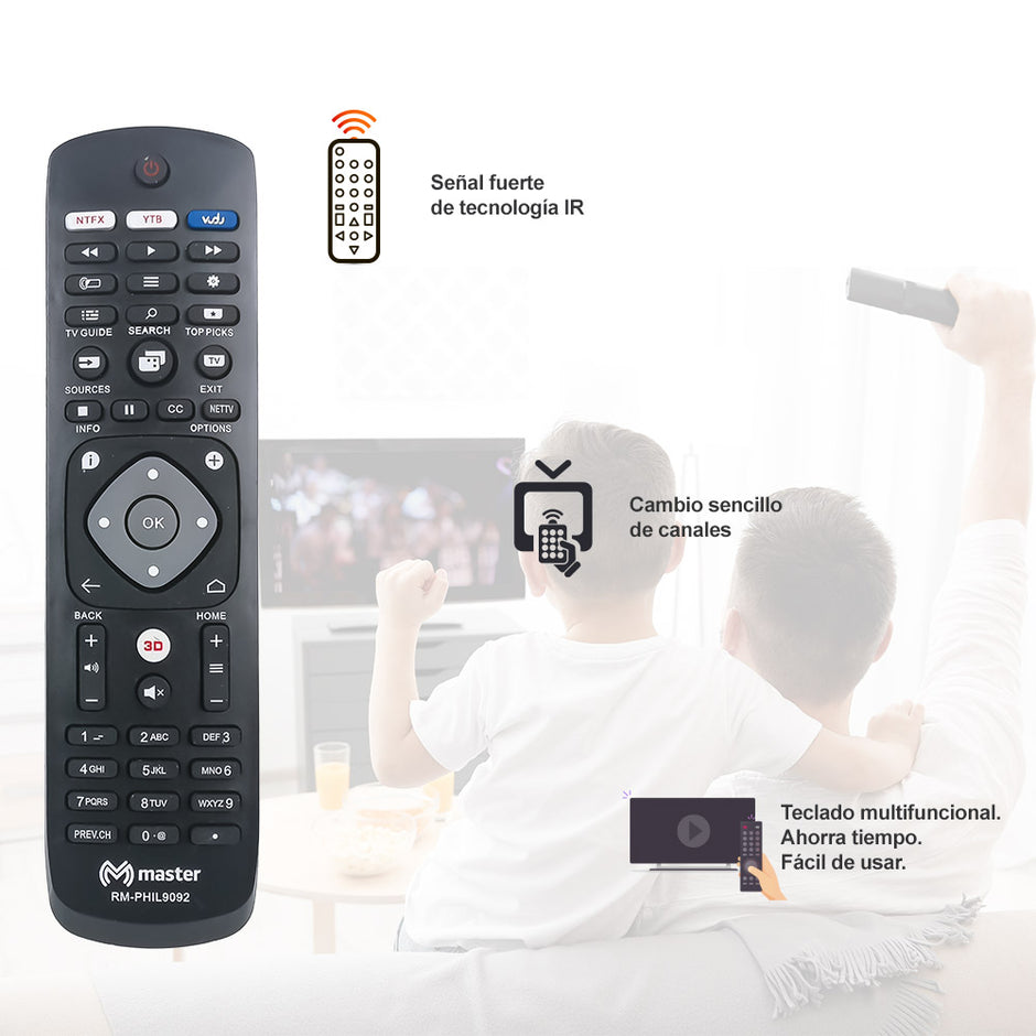 Control Remoto Compatible con TV Philips | RM-PHIL9092