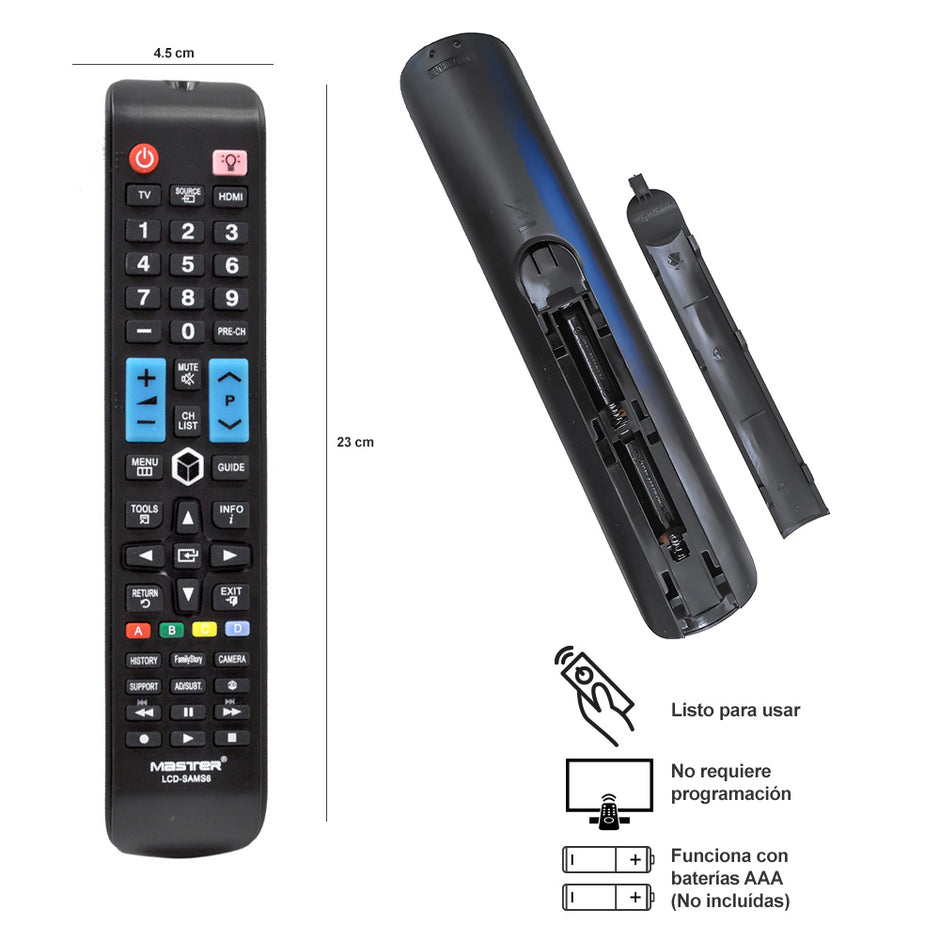Control Remoto Compatible con Pantallas Samsung | LCD-SAMS6