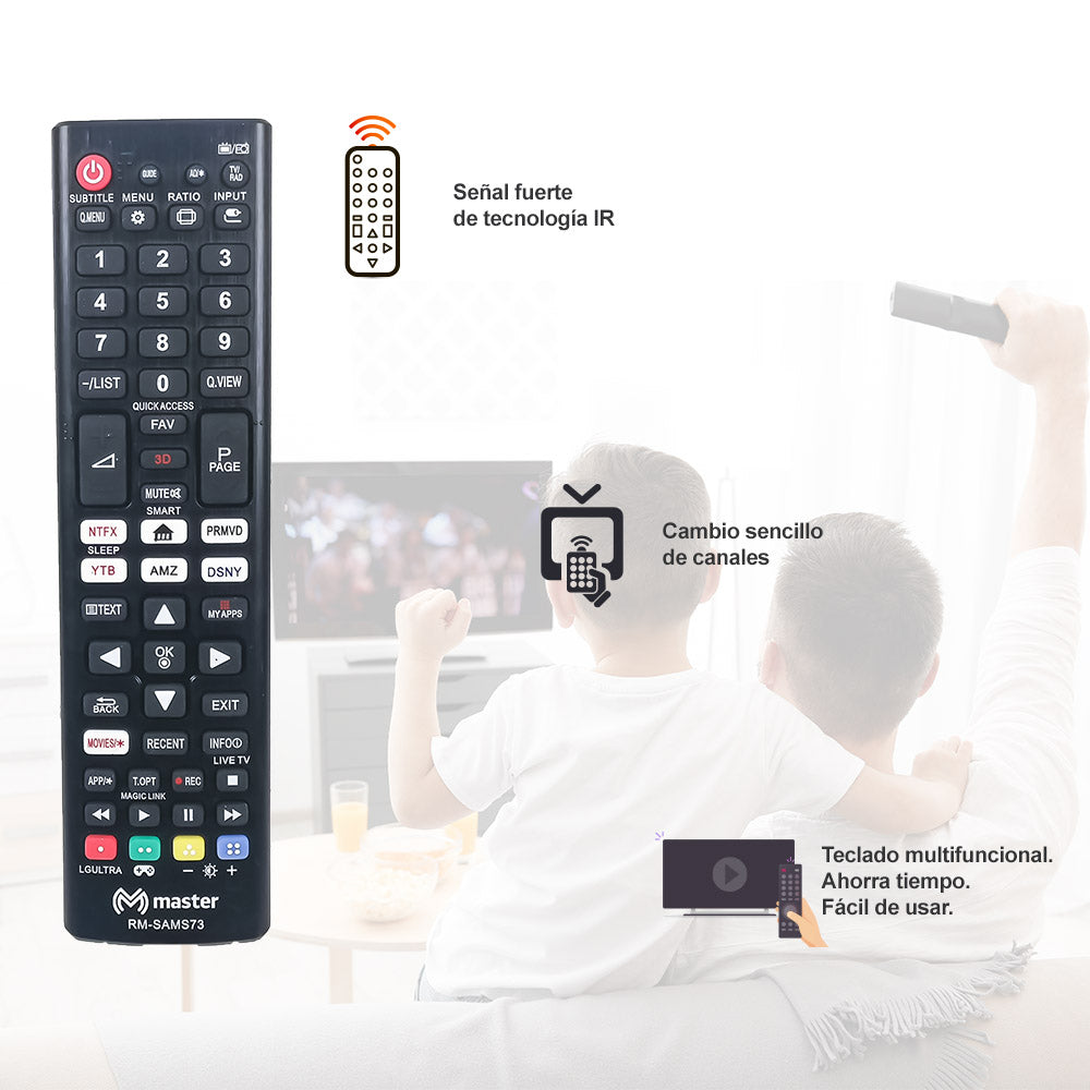 Control Remoto de Reemplazo Compatible con Samsung Smart TV | RM-SAMS73