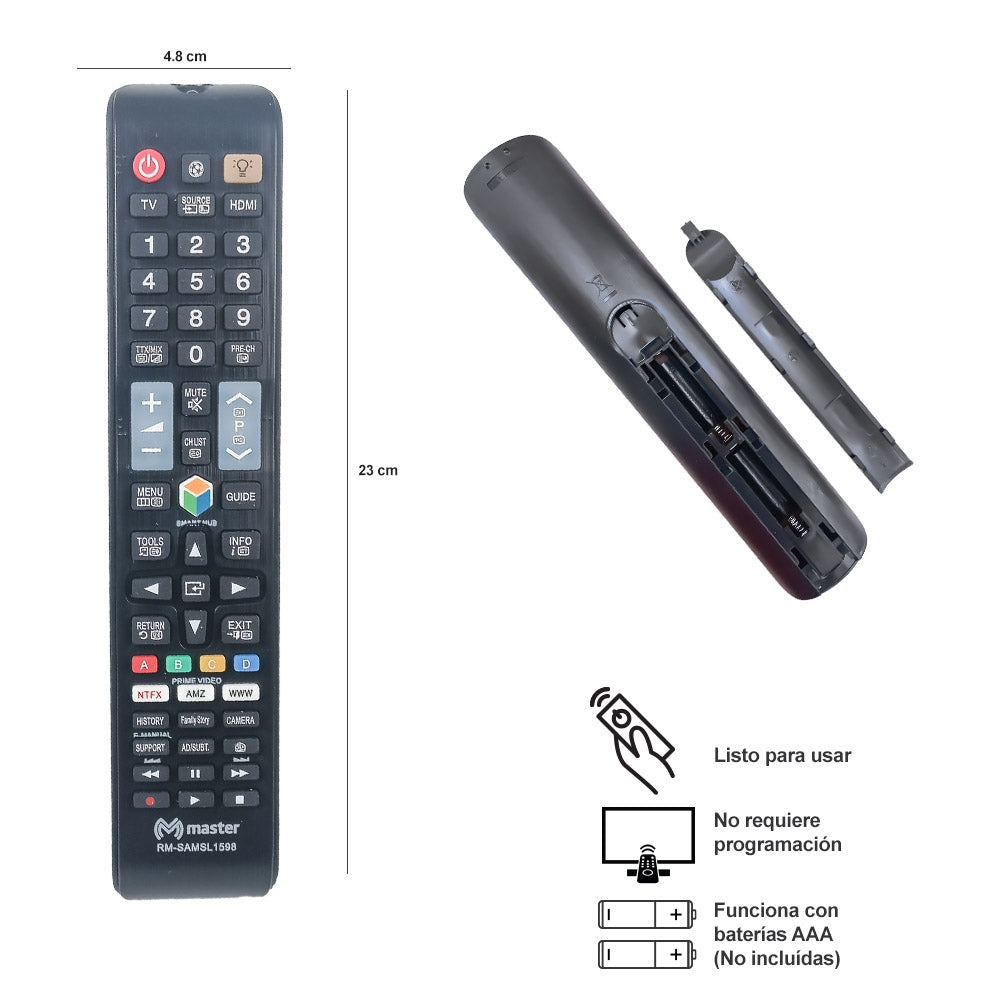 Control Remoto Universal para Samsung Smart TV Compatible con HDTV LED/LCD | RM-SAMSL1598
