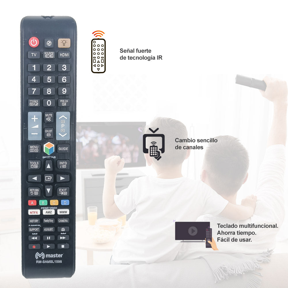 Control Remoto Universal para Samsung Smart TV Compatible con HDTV LED/LCD | RM-SAMSL1598