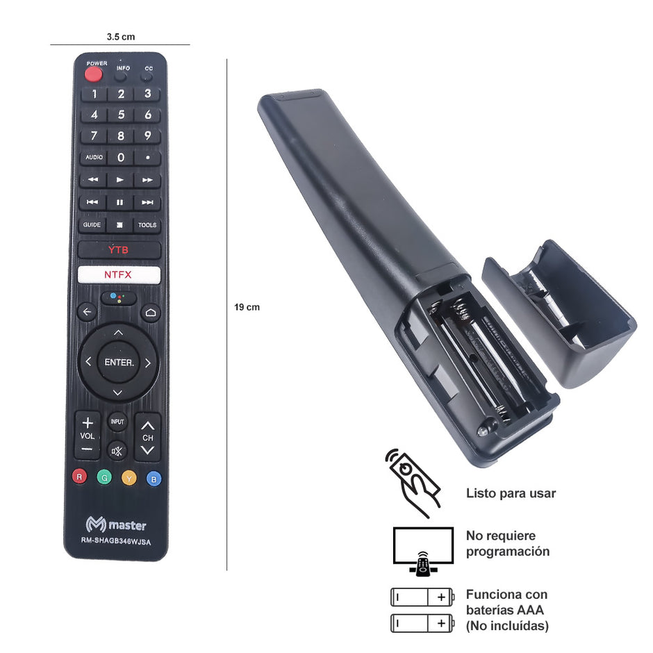 Control Remoto Compatible con TV Sharp | RM-SHAGB346WJSA
