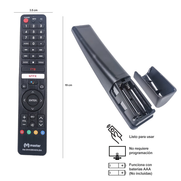 Control Remoto Compatible con TV Sharp | RM-SHAGB346WJSA