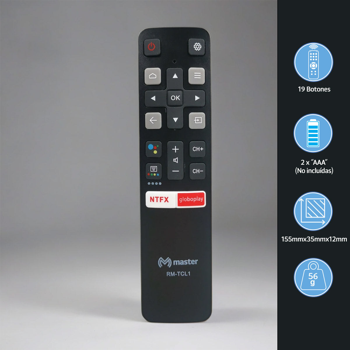 Control Remoto Compatible con TCL y Smart TV | RM-TCL1