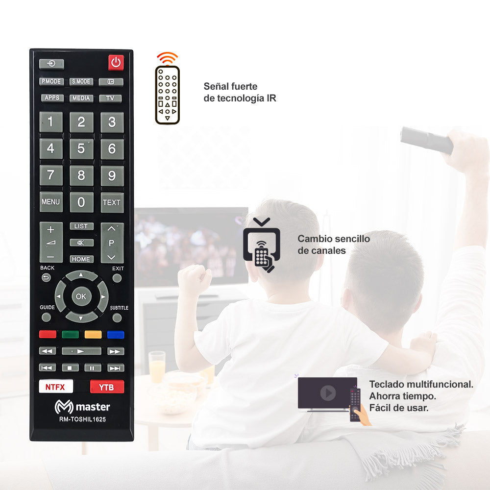 Control Remoto Compatible con TV Toshiba | RM-TOSHL1625