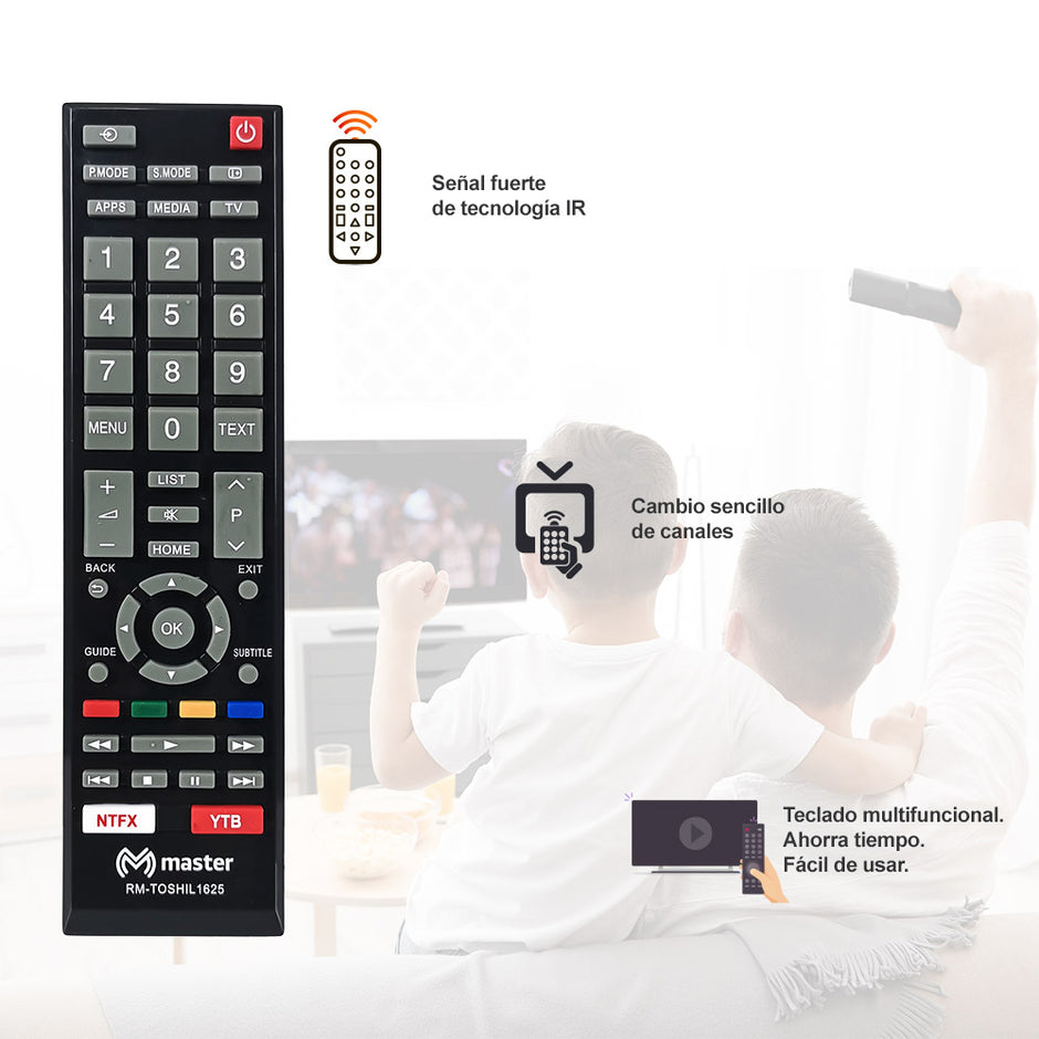 Control Remoto Compatible con TV Toshiba | RM-TOSHL1625