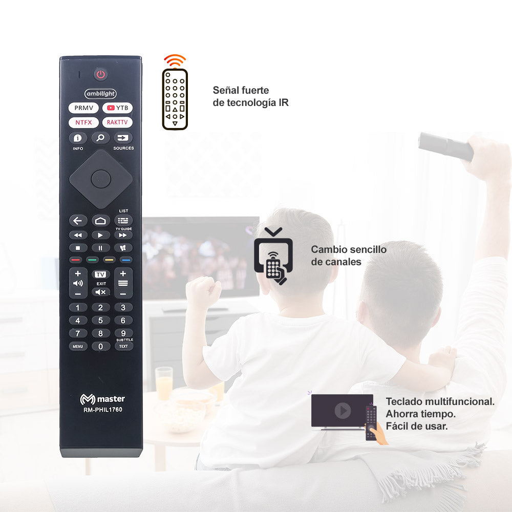 Control Remoto Compatible con Pantallas Philips | RM-PHIL1760