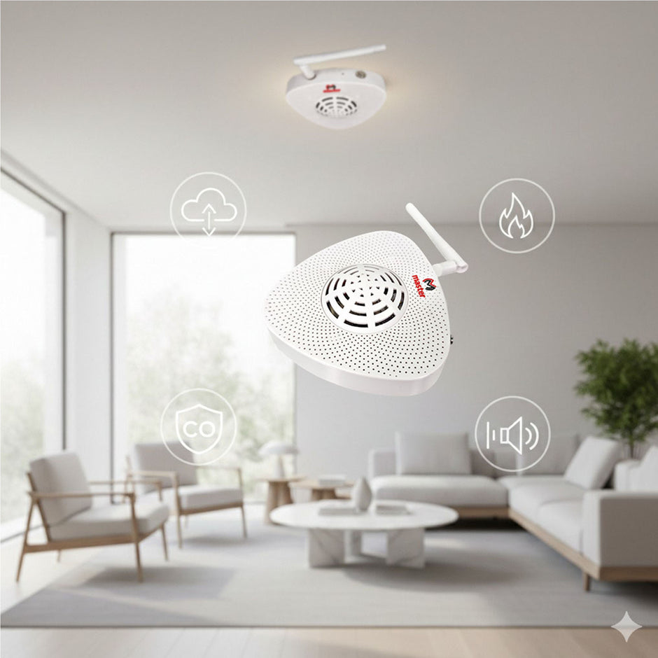 Sensor / Medidor Inteligente de Humo, Monóxido de Carbono, Ruido y Gases Combustibles Alarma de Voz y Alta Sensibilidad | EASY-RUIDO-MONOXIDO