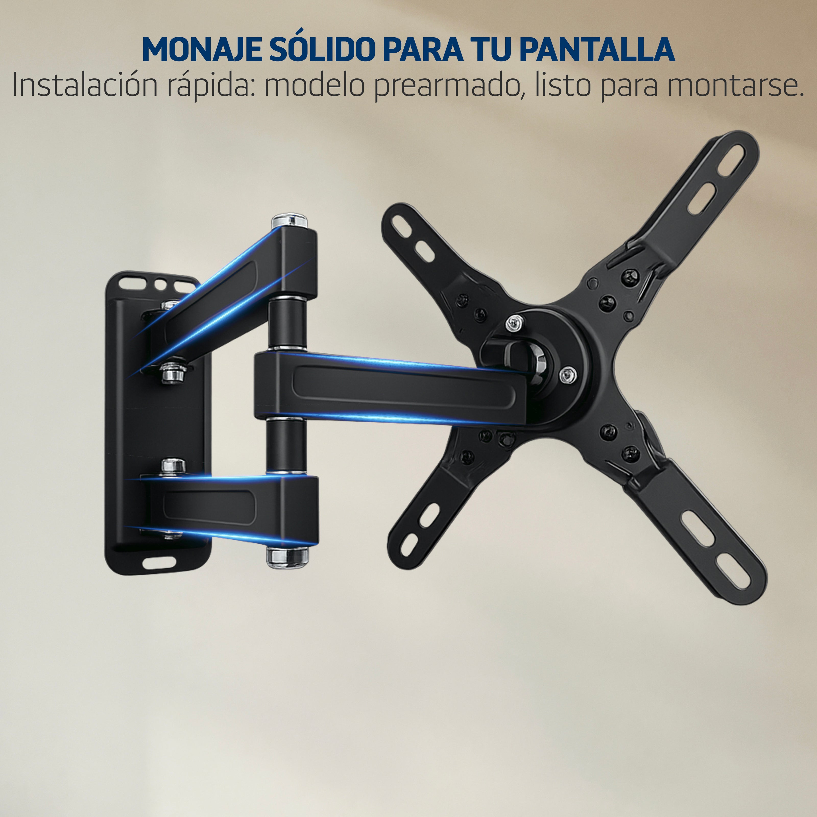 Soporte de Brazo Articulado para TV 13”–37” | VESA 200x200 | Giro Lateral + Inclinación ±15°