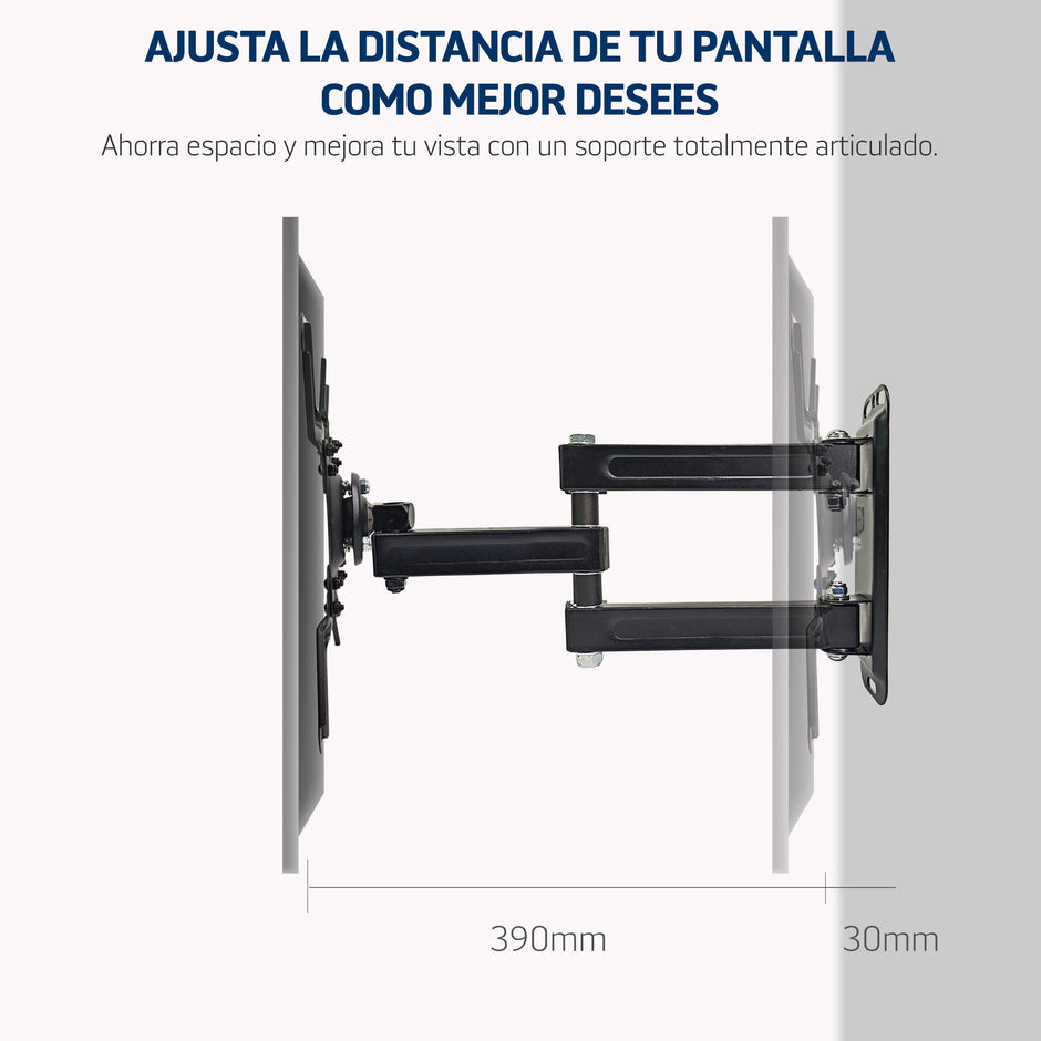 Soporte de Brazo Articulado para TV 13”–37” | VESA 200x200 | Giro Lateral + Inclinación ±15°