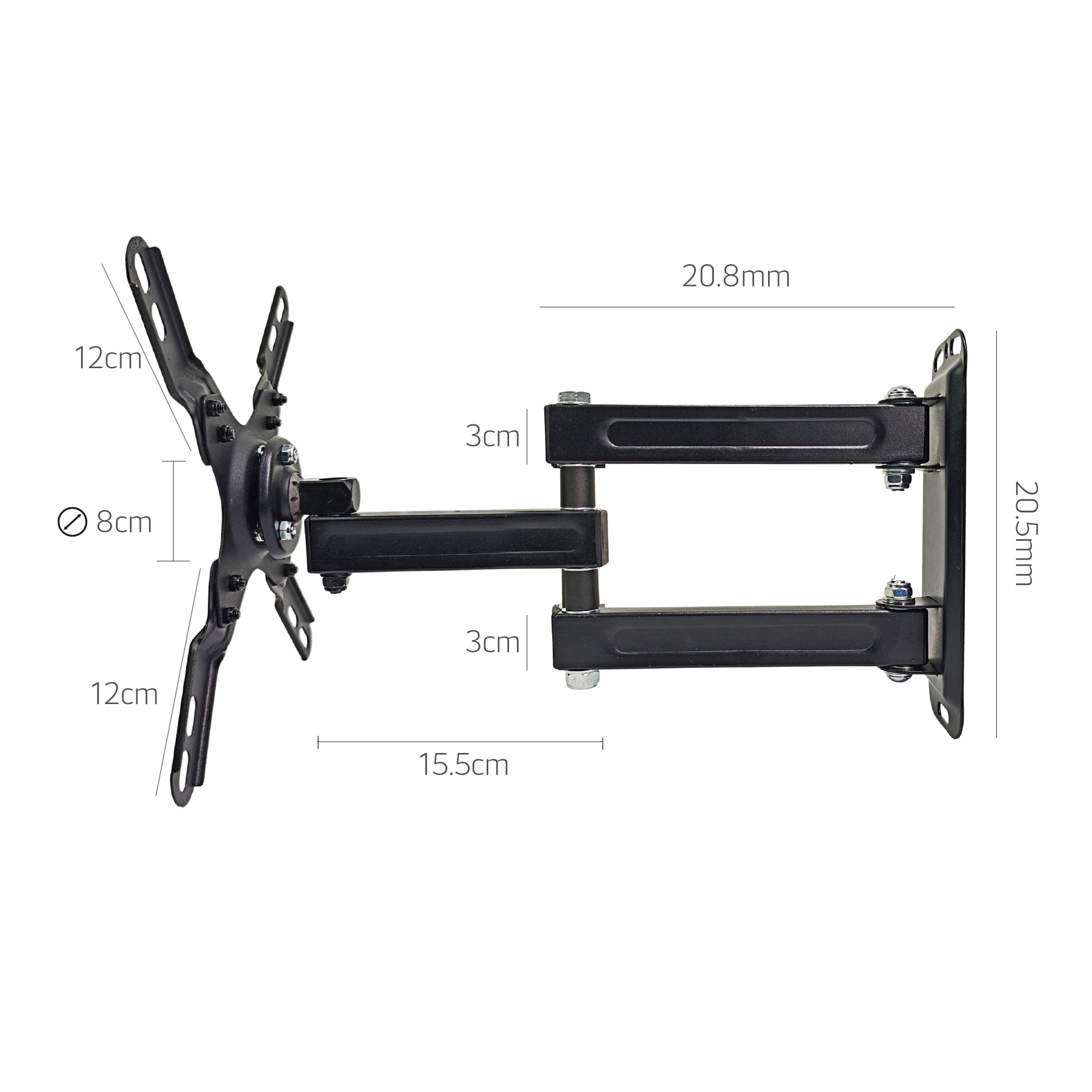 Soporte de Brazo Articulado para TV 13”–37” | VESA 200x200 | Giro Lateral + Inclinación ±15°