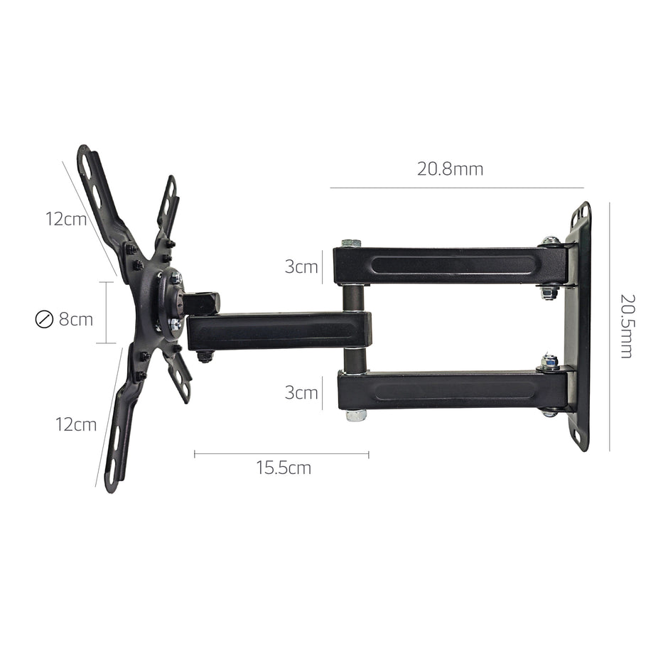 Soporte de Brazo Articulado para TV 13”–37” | VESA 200x200 | Giro Lateral + Inclinación ±15°