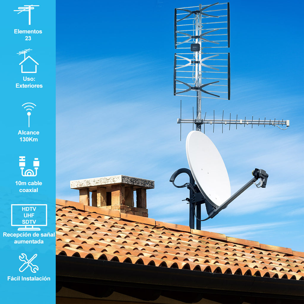 Antena exterior de alta definición de 23 elemntos | TVANT-23ELEM