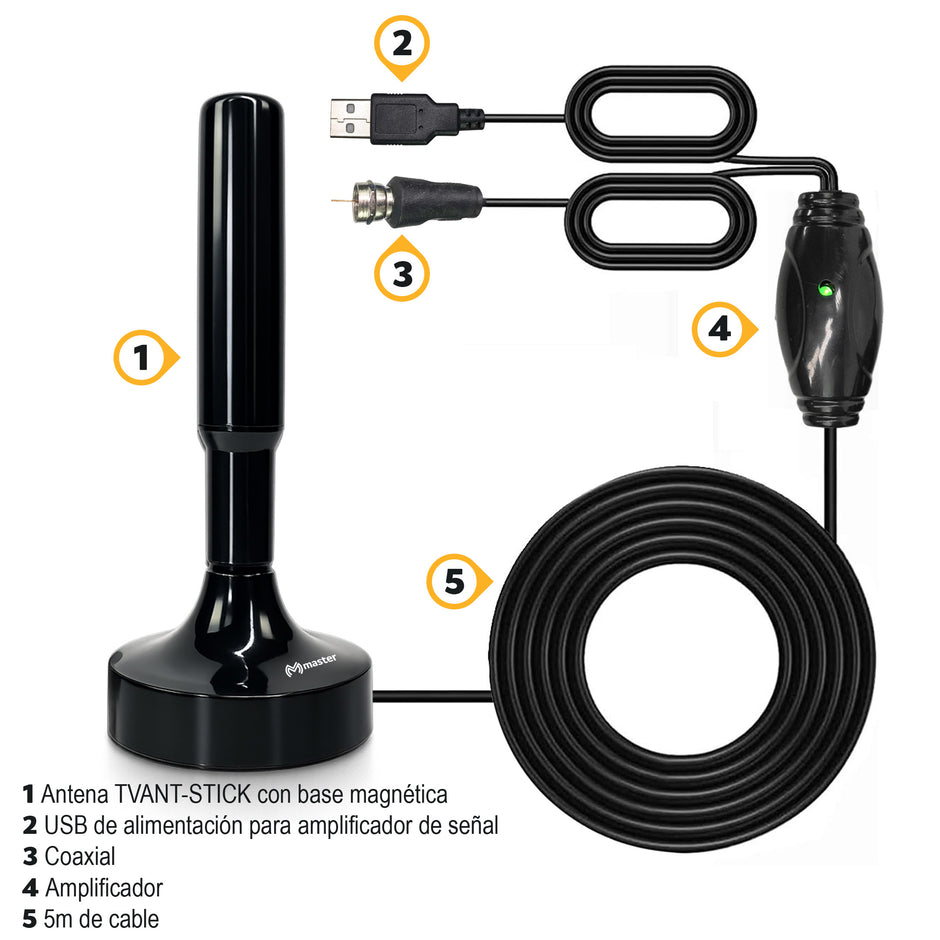Kit Decodificador Digital para TV + Antenapara interior