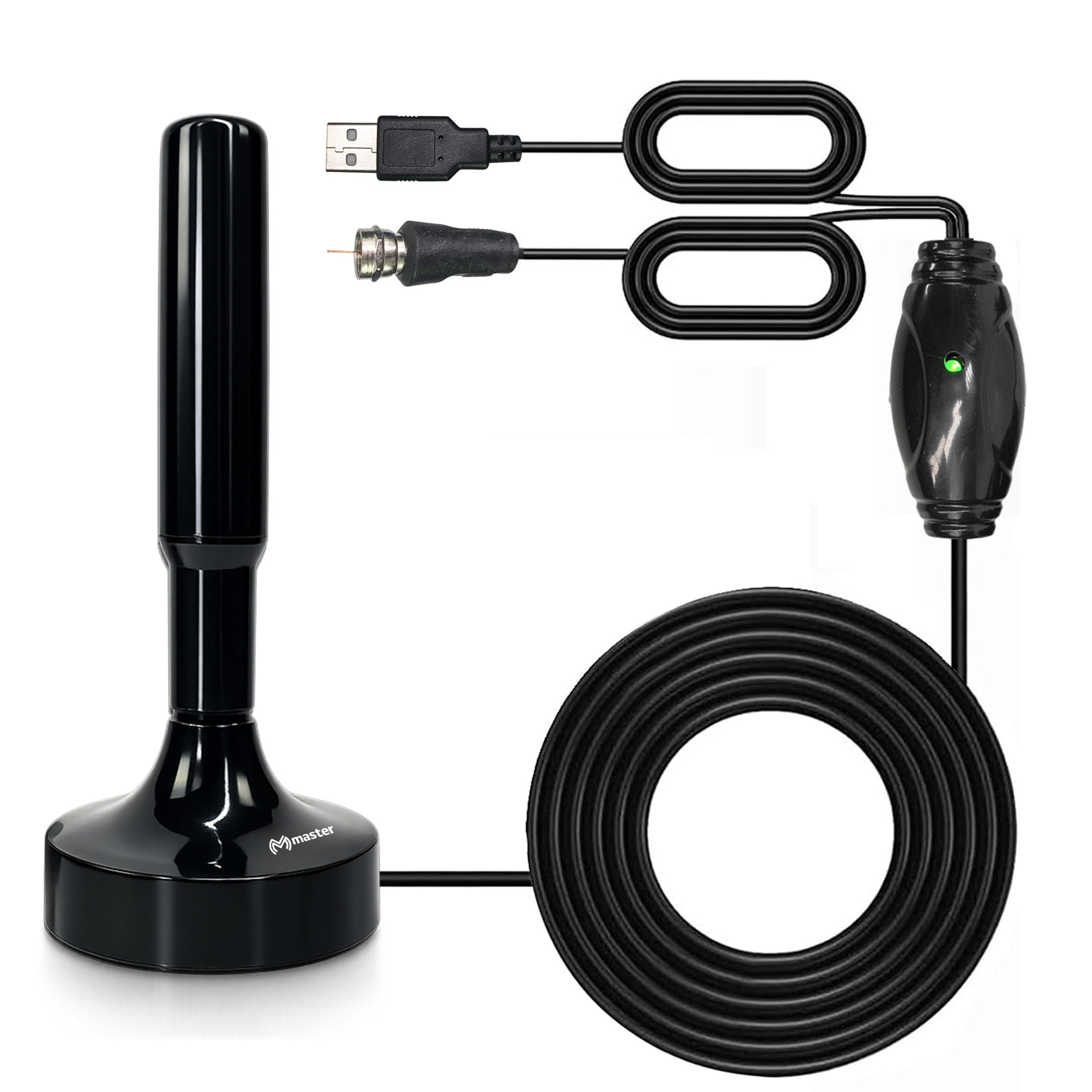 Antena HD Omnidireccional para TV Digital | Uso Interior/Exterior, Base Imantada | TVANT-STICK