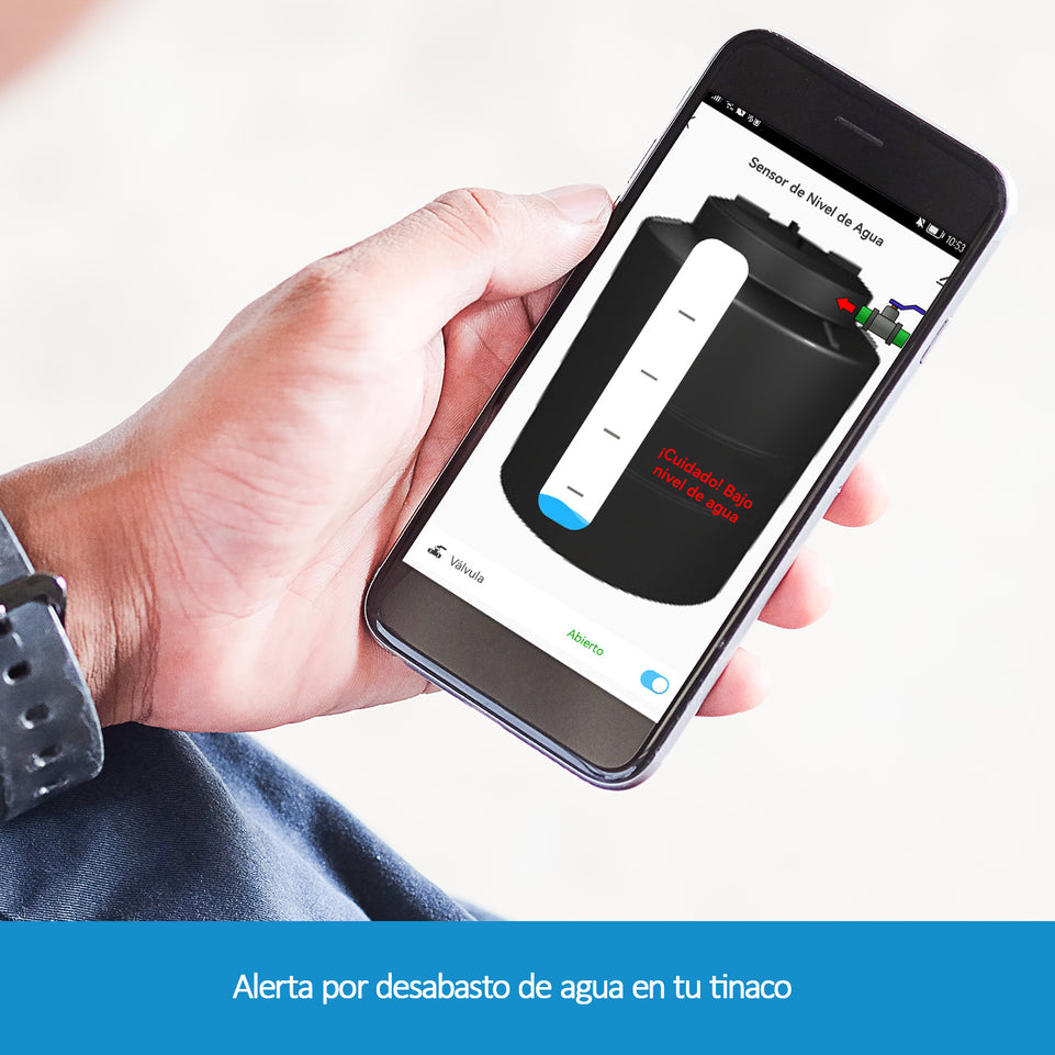 Dispositivo Inteligente con Sensor para Monitoreo de Nivel de Agua en Tinacos y Cisternas. Úsalo Fácilmente Desde su App con tu Celular es Compatible con Alexa IOT-Water | IOT-WATER
