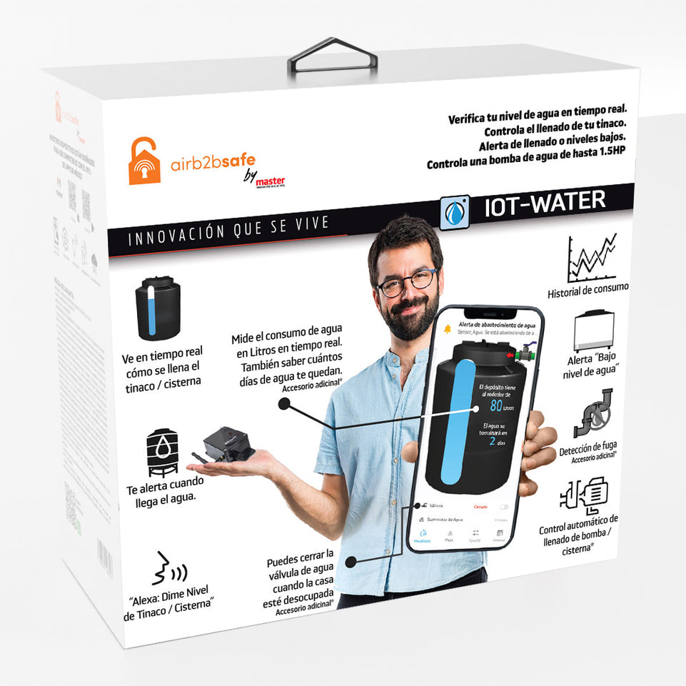 Dispositivo Inteligente con Sensor para Monitoreo de Nivel de Agua en Tinacos y Cisternas. Úsalo Fácilmente Desde su App con tu Celular es Compatible con Alexa IOT-Water | IOT-WATER