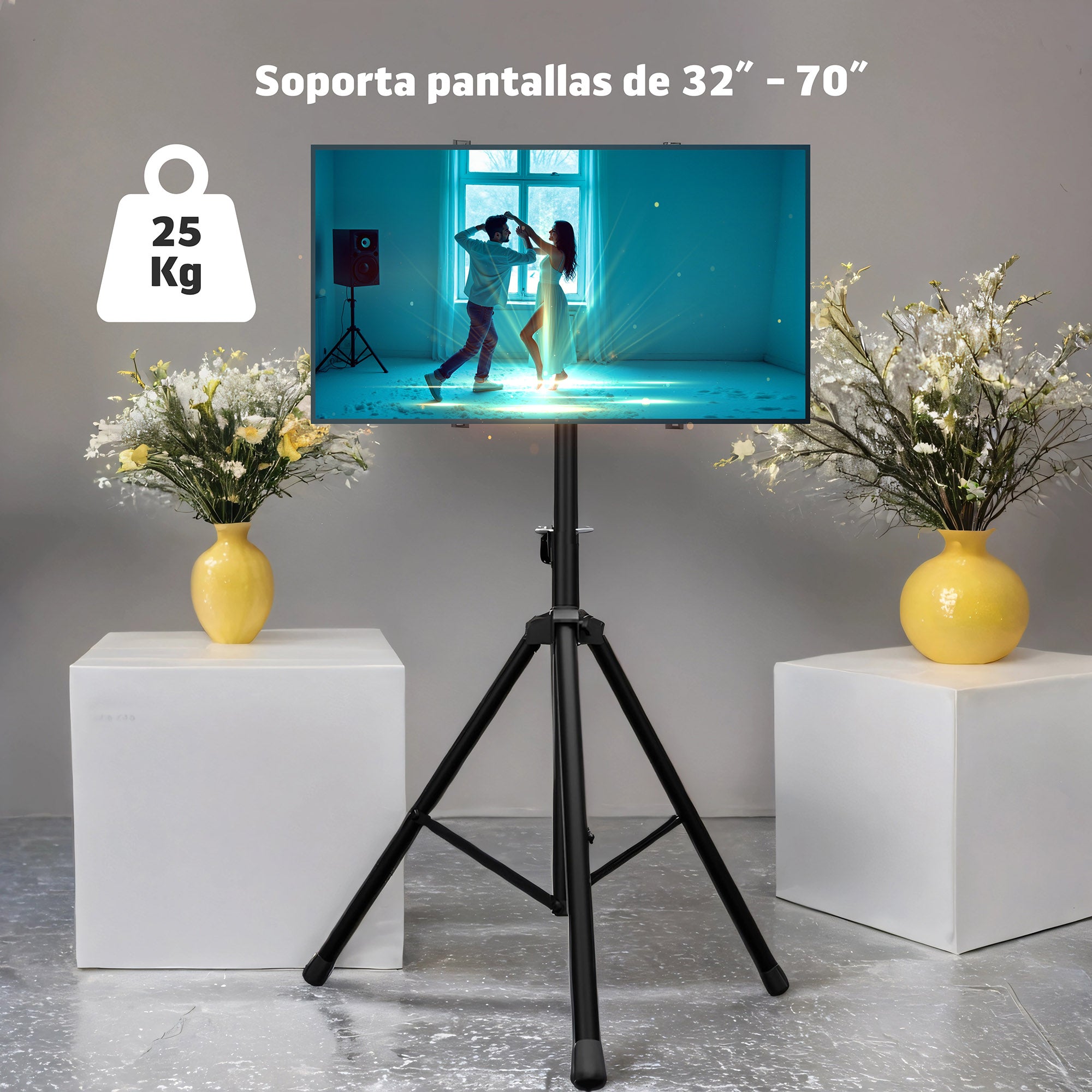 Soporte de Piso con Trípode para TV y Pantallas 32”–70” | HO-STAND32-70