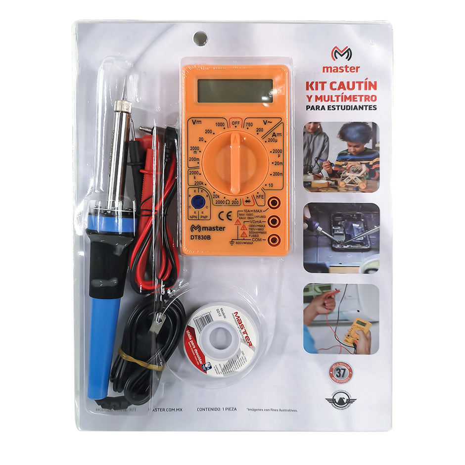 Kit de Soldadura HOME-KIT con Cautín, Multímetro Digital y Base HOME-KIT