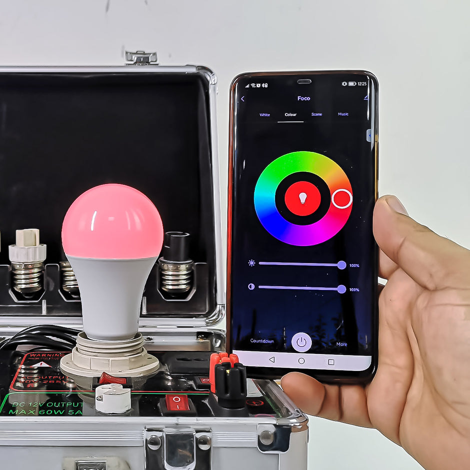 Foco RGB Inteligente 9W E27 Compatible con Alexa y Google | IOT-BULBRGB