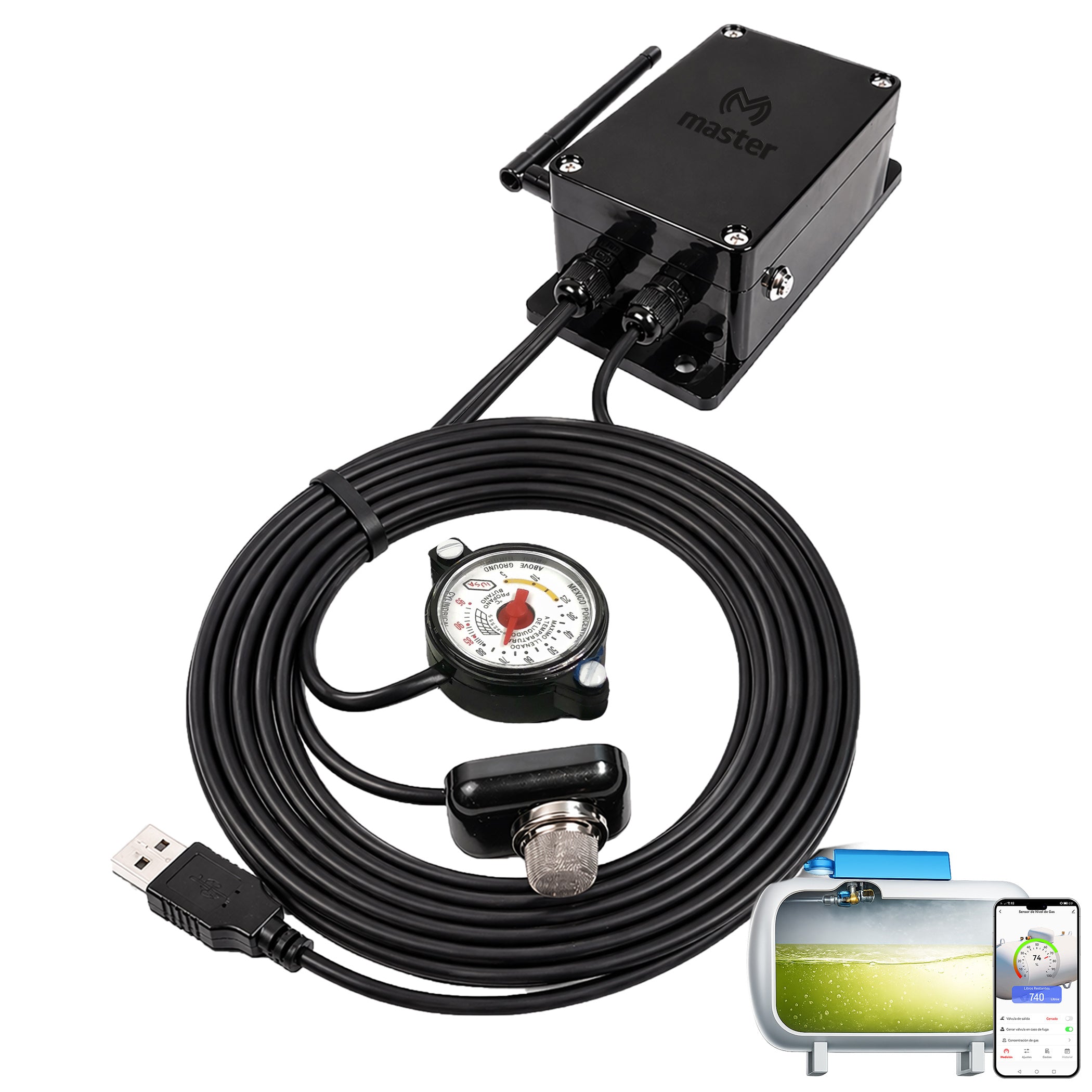 Dispositivo Inteligente con Sensor para Medir Nivel de Gas. Compatible con Alexa IOT | IOT-GASSENSOR