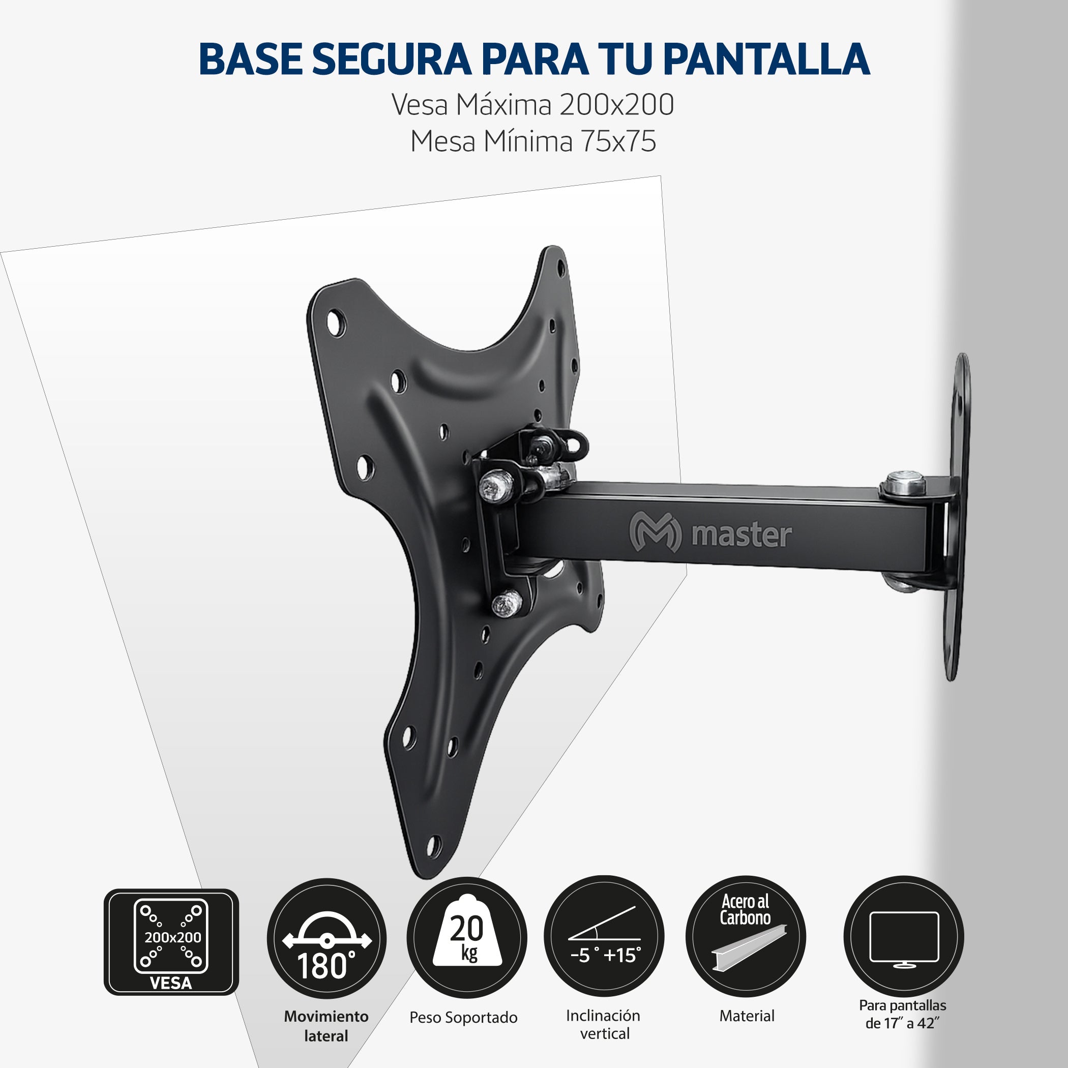 Soporte de brazo para pantallas de 17