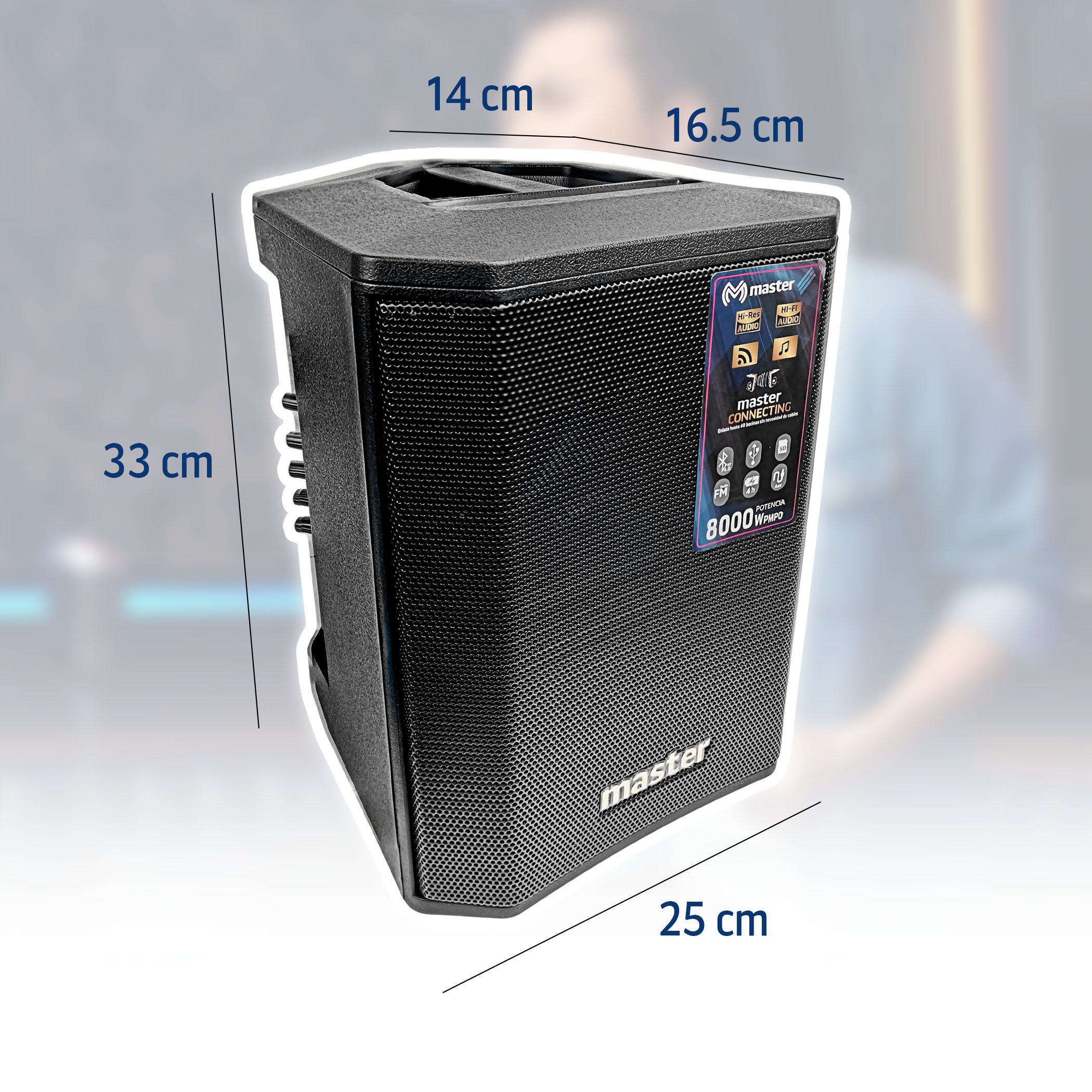Combo musical soporte de luces para eventos + kit 2 reproductores de audio M1 de 2000W