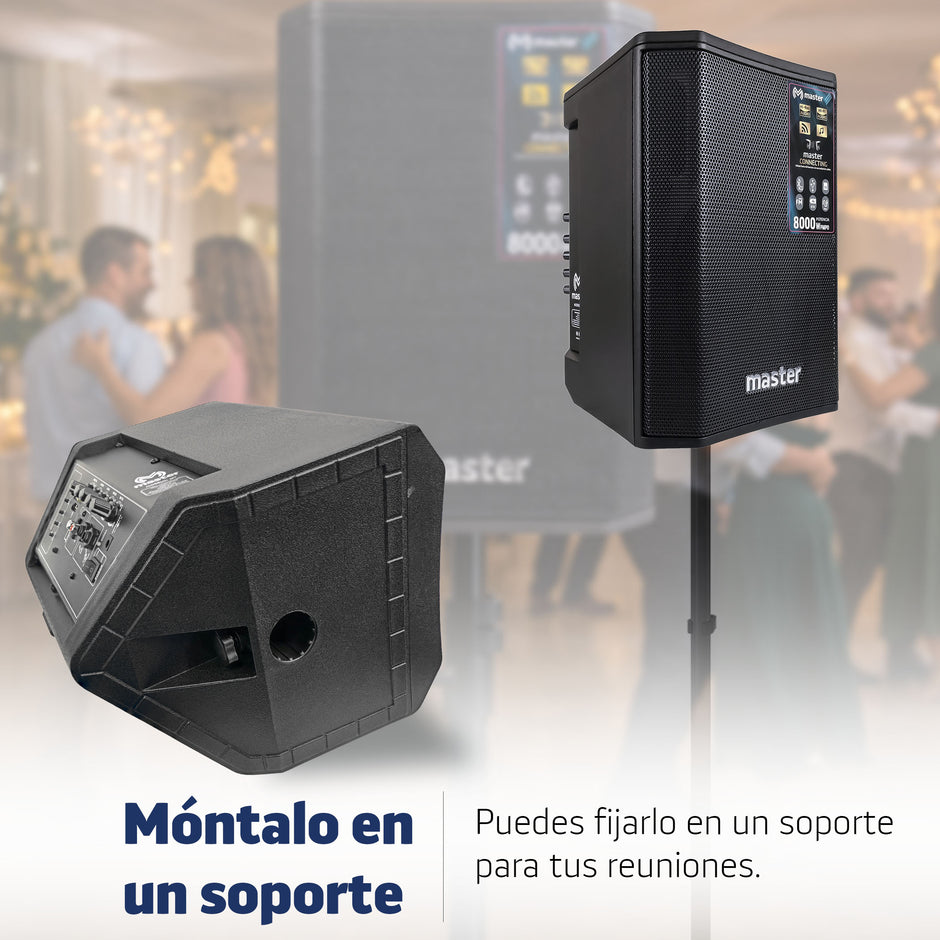 Combo musical soporte de luces para eventos + kit 2 reproductores de audio M1 de 2000W