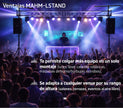 Combo musical soporte de luces para eventos + kit 2 reproductores de audio M1 de 2000W