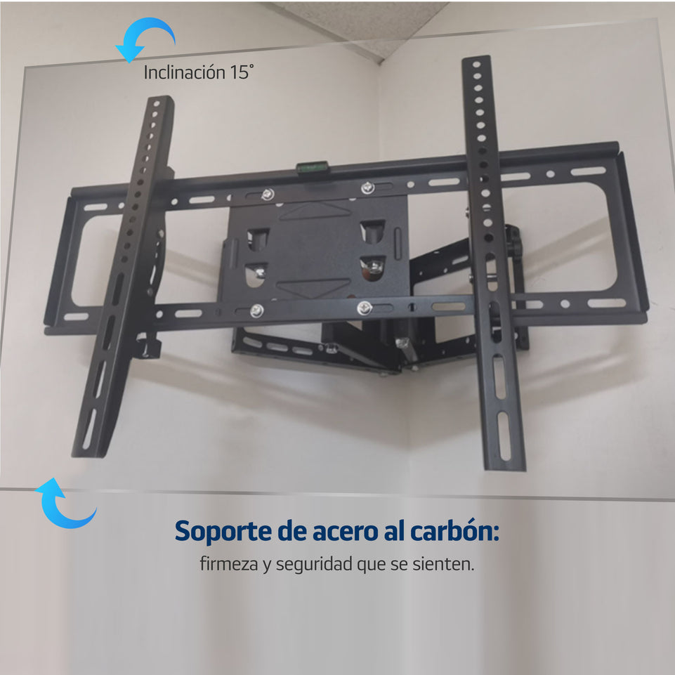 Soporte para TV de Esquina STEEL-CORNER 32” a 72” | Doble Brazo Abatible