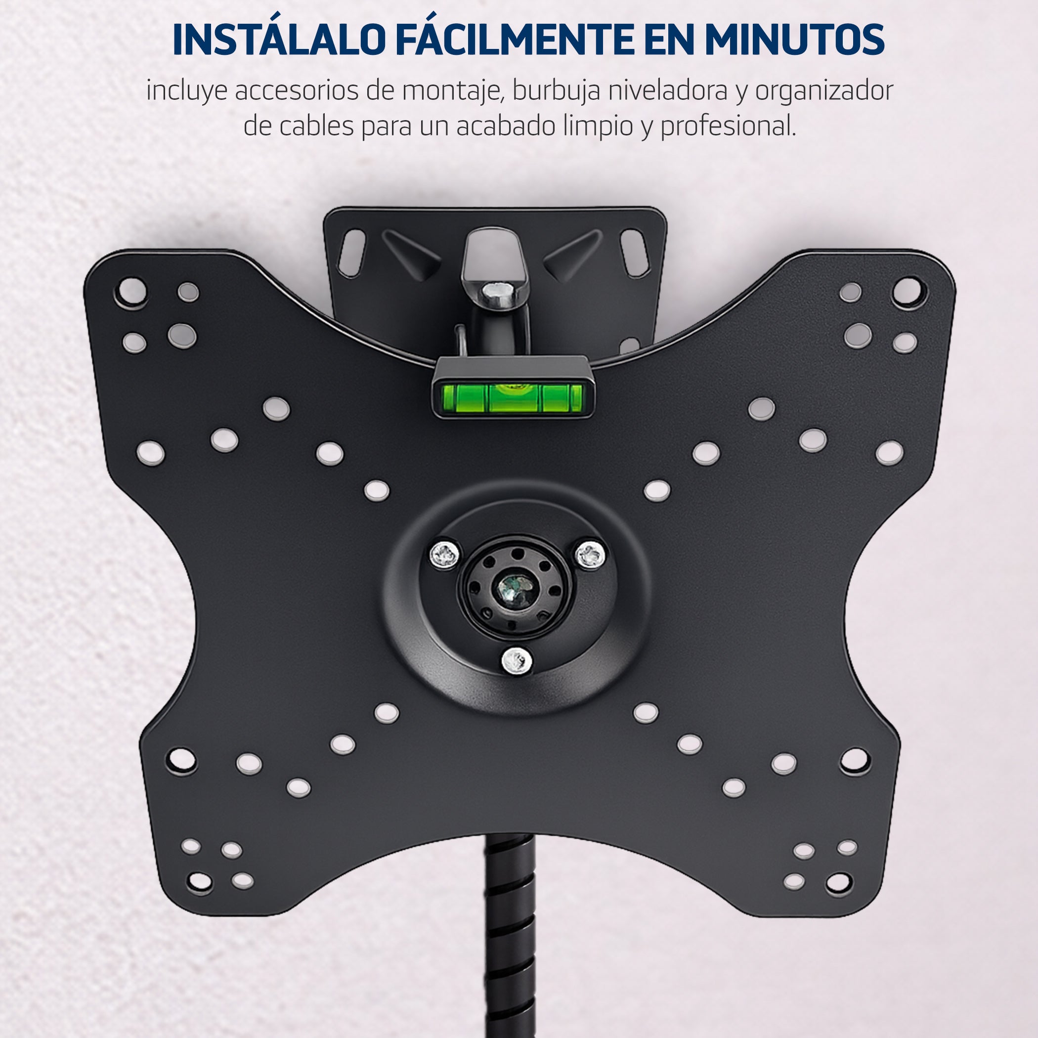 Soporte de brazo con giro de plato de 360°, para pantallas de 14