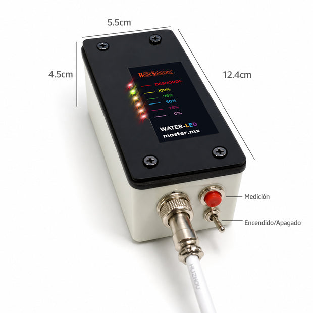 Medidor Sensor De Nivel De Agua Cisterna Y Tinaco  | WATER-LED