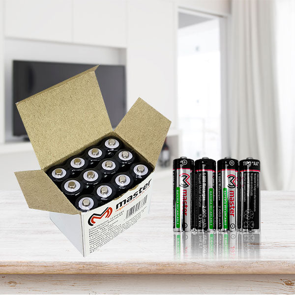 Baterías Recargables AA 2000mAh – Caja con 12 Piezas HR6