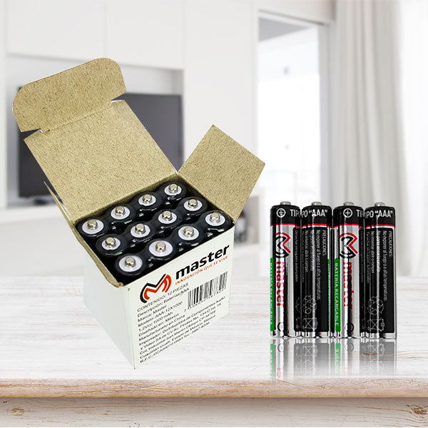 Baterías Recargables AAA 1000mAh – Pack con 12 Piezas