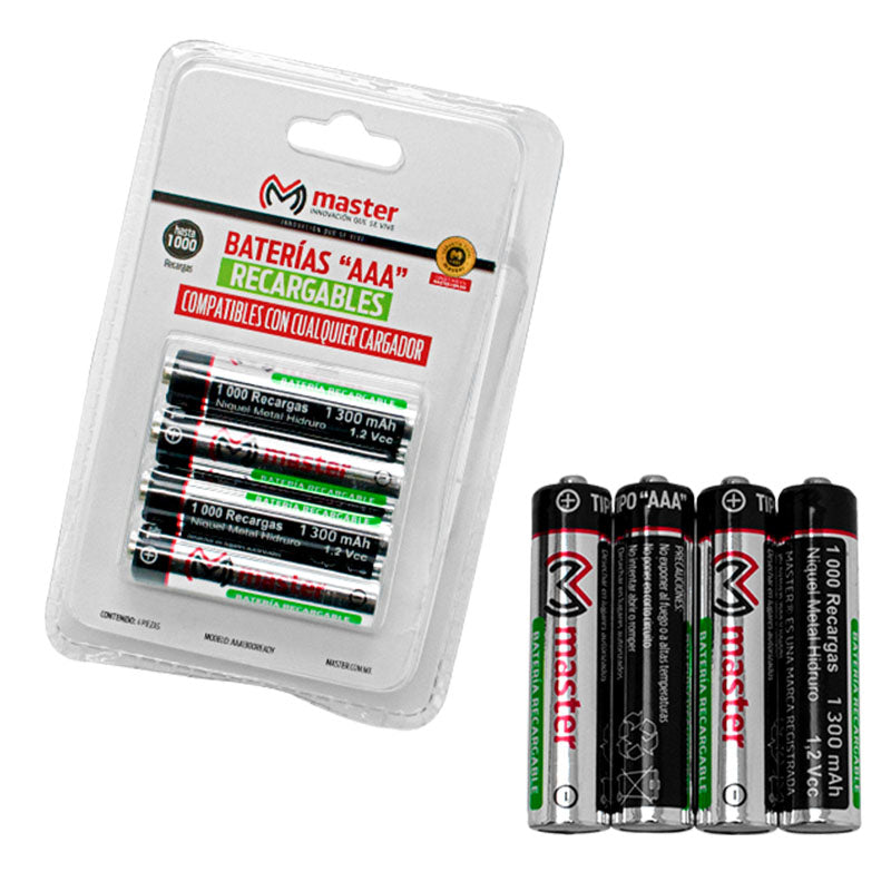 Baterías recargables "AAA" 1300ah de níquel hidruro metálico | AAA1300READY