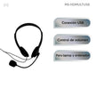 Audífonos de Diadema con Micrófono Ajustable Comodidad para Videollamadas y Clases Virtuales | MS-HDMULTUSB