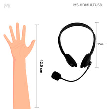 Cargar imagen en el visor de la galería, Audífonos de diadema con micrófono | MS-HDMULTUSB