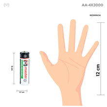 Cargar imagen en el visor de la galería, Paquete de 4 baterías AA recargables | AA-4X3000