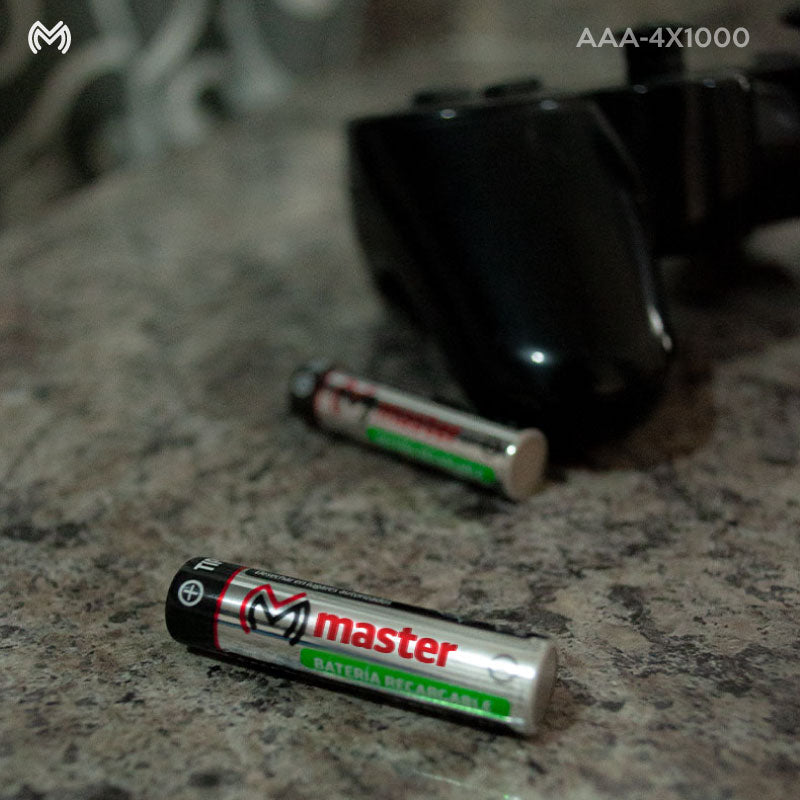 Baterías Recargables AAA 1000mAh NiMH – Pack con 4 Piezas