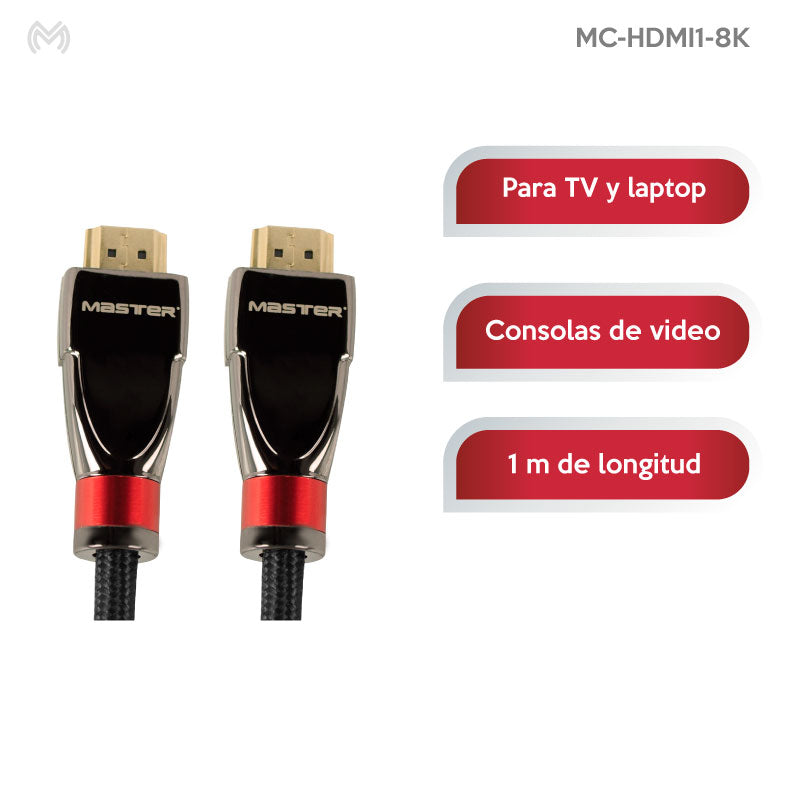 Cable para ultra alta definición 8K, 1m | MC-HDMI1-8K