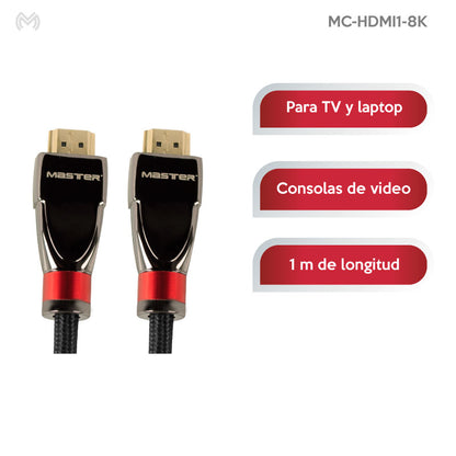 Cable para ultra alta definición 8K, 1m | MC-HDMI1-8K