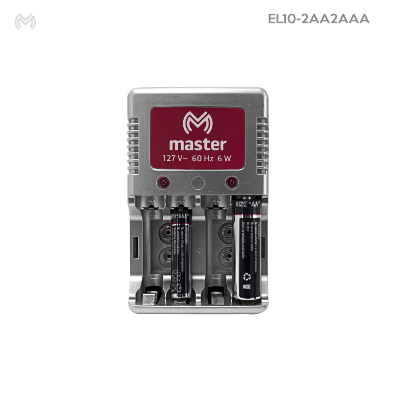 Cargador de baterías AA, AAA, 9v de 6w | EL10-2AA2AAA