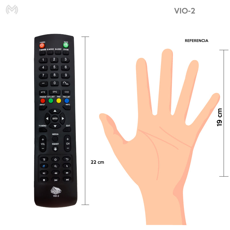 Control Remoto Compatible con Televisores Viore | VIO-2