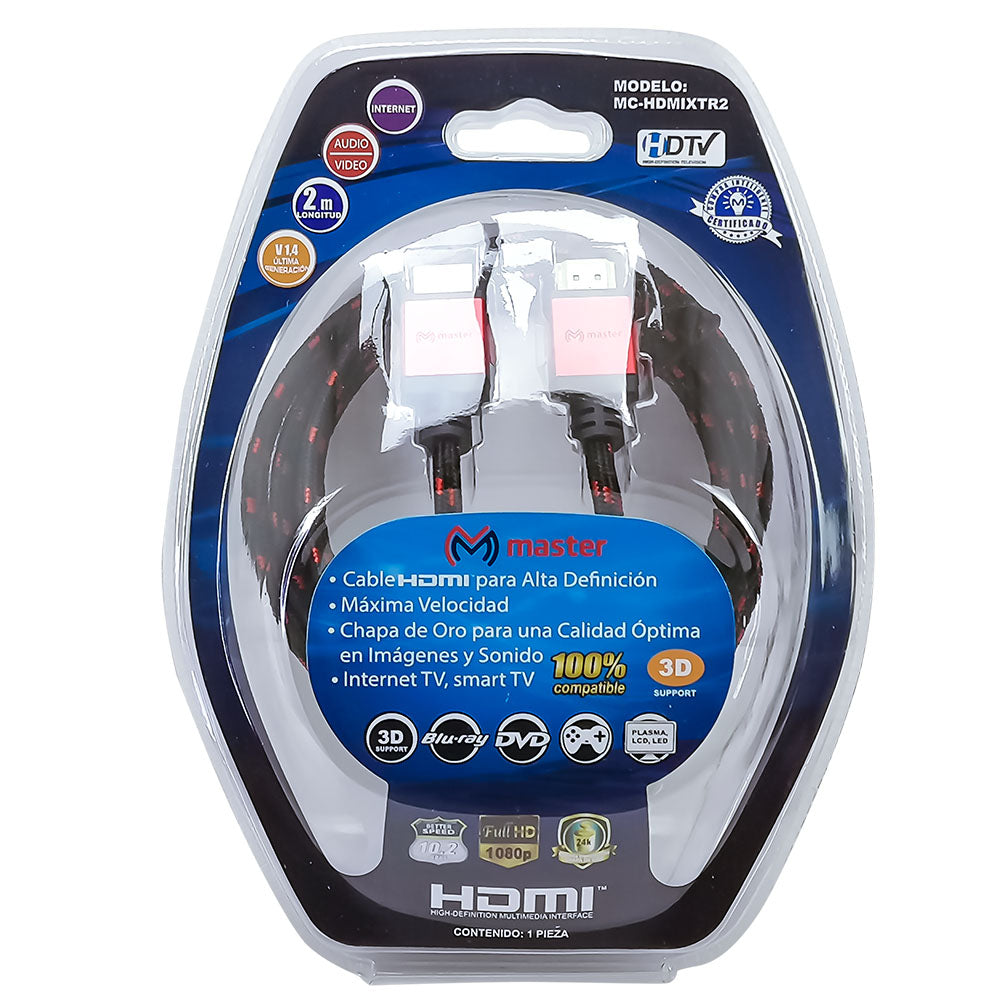 Cable HDMI 1.4 MC-HDMIXTR2: Resistente y Compatible con UHD, Full-HD y HD-Ready